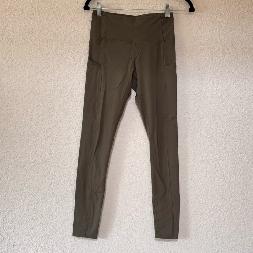 Peach Perfect Olive High-Waisted Leggings